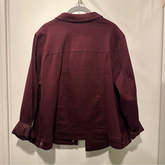 Westport Women's Deep Burgundy Jean Jacket - 2X - Picture 9 of 9
